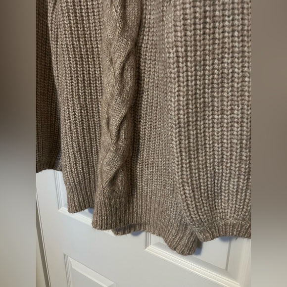 Aritzia Wilfred Tan Cable Knit Sweater dress (or long sweater) - Picture 7 of 7